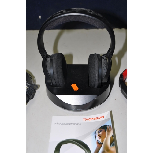 1082 - THREE PAIRS OF HEADPHONES comprising a pair of Audience A2 headphones, Realistic NOVA17 headphones a... 