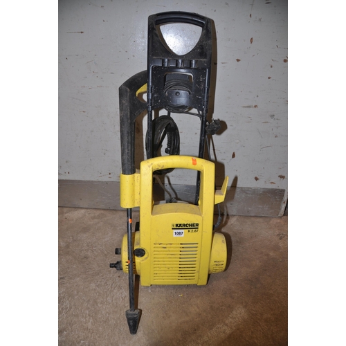 1087 - A KARCHER K2.87 PRESSURE WASHER with lance and hose (PAT pass and powers up)