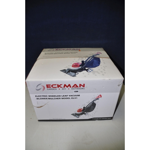 1096 - A ECKMAN ELV1 ELECTRIC WHEELED LEAF VACUUM/BLOWER/MULCHER in original box (unopened - unused conditi... 