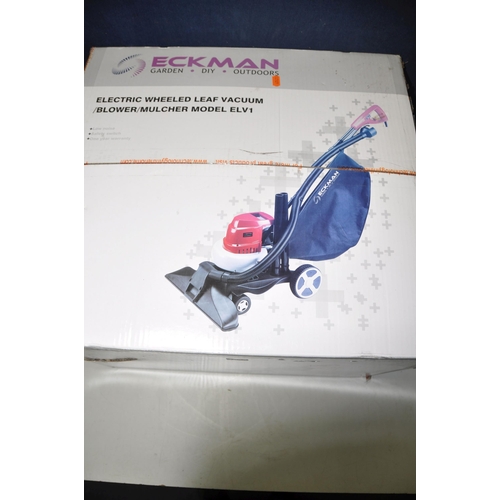 1096 - A ECKMAN ELV1 ELECTRIC WHEELED LEAF VACUUM/BLOWER/MULCHER in original box (unopened - unused conditi... 