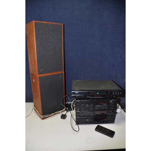 1103 - A SELECTION OF AUDIO EQUIPMENT to include Technics SU-X101 stereo amplifier, Technics ST-X301L stere... 