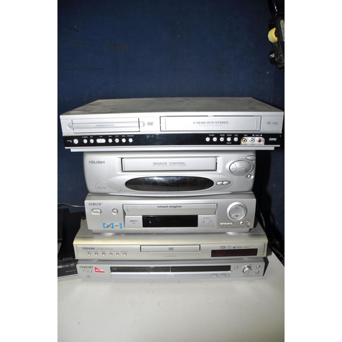 1105 - A SELECTION OF VISUAL ELECTRONICS to include Philips DVP3055V DVD/vhs recorder, Bush vhs player mode... 