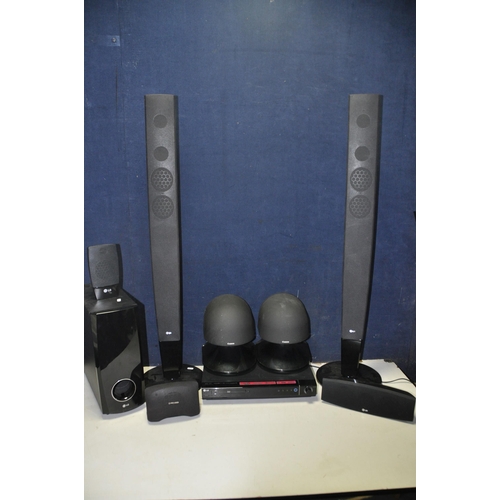 1109 - A LG SPEAKER SYSTEM comprising a part of an LG SH53PH-F floor standing speakers, a single SH52PH-C c... 