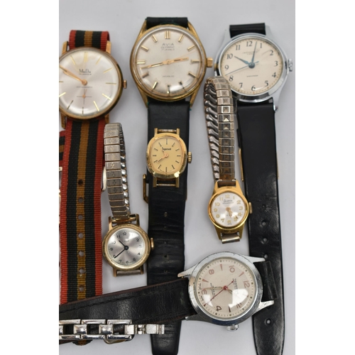 103 - A BAG OF ASSORTED WATCHES, to include eleven wristwatches, names to include 'Ingersol, Accurist, Sek... 