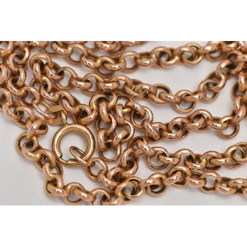 175 - A 9CT GOLD BELCHER CHAIN, polished belcher chain, fitted with a spring clasp, hallmarked 9ct London ... 