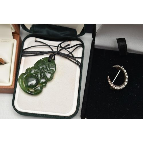 199 - A BOX OF ASSORTED JEWELLERY AND WATCHES, to include a boxed white metal cubic zirconia set pendant n... 