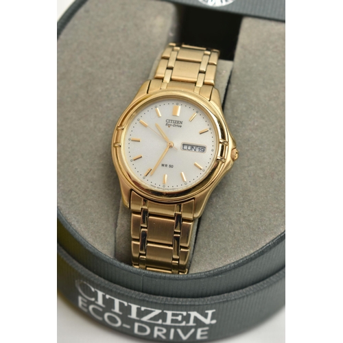 200 - THREE GENTS WRISTWATCHES, to include a 'Citizen Eco-Drive' wristwatch 690053, a 'Citizen Eco-Drive' ... 