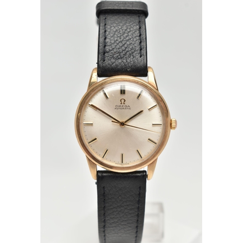 22 - A 9CT GOLD 'OMEGA' WRISTWATCH, automatic movement, round dial signed 'Omega Automatic', baton marker... 