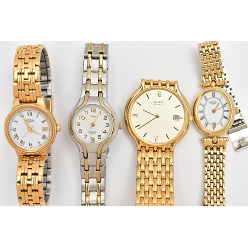 54 - FOUR WRISTWATCHES, to include two ladys 'Rotary' wristwatches, a ladys 'Timex' wristwatch and a 'Cit... 