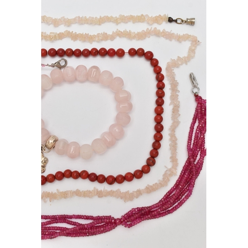 82 - ASSORTED BEADED JEWELLERY, to include a 'Thomas Sabo' fresh water pearl bracelet, fitted with two wh... 