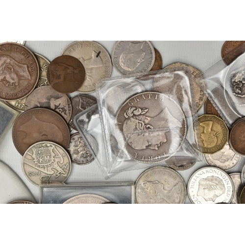 269 - A SMALL BOX OF COINS AND COMMEMORATIVES, to include a 2nd June 1953 proof set of coins, a Victoria 1... 