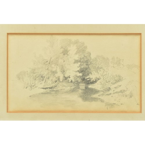 317 - CIRCLE OF SAMUEL PROUT (1783-1852) THREE STUDIES OF TREES, unsigned pencil sketches, largest approxi... 