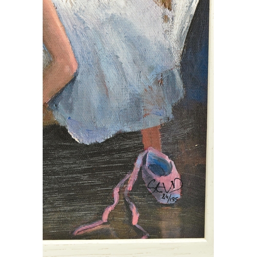 333 - SHERREE VALENTINE DAINES (BRITISH 1959) 'THE PINK SLIPPER', a signed limited edition print on board ... 