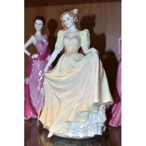 384 - FOUR COALPORT LADIES OF FASHION FIGURINES, comprising Vanessa exclusive to Littlewoods Home Shopping... 