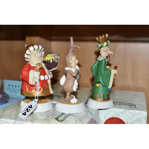 424 - THREE BOXED LIMITED EDITION ROBERT HARROP DESIGNS 'THE BASH STREET SCHOOL NATIVITY' SCULPTURES, from... 