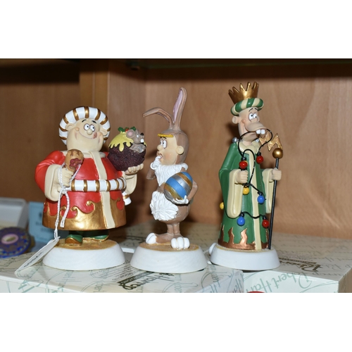 424 - THREE BOXED LIMITED EDITION ROBERT HARROP DESIGNS 'THE BASH STREET SCHOOL NATIVITY' SCULPTURES, from... 