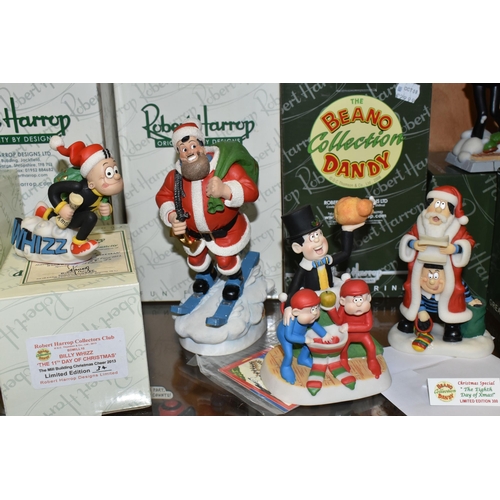 425 - NINE BOXED LIMITED EDITION ROBERT HARROP DESIGNS 'BEANO, DANDY CHRISTMAS' SCULPTURES, comprising a 2... 