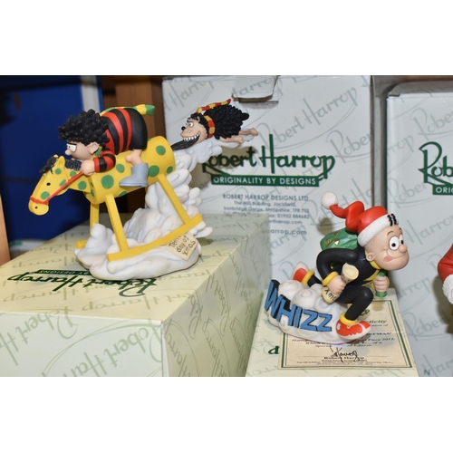 425 - NINE BOXED LIMITED EDITION ROBERT HARROP DESIGNS 'BEANO, DANDY CHRISTMAS' SCULPTURES, comprising a 2... 