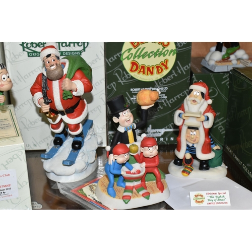 425 - NINE BOXED LIMITED EDITION ROBERT HARROP DESIGNS 'BEANO, DANDY CHRISTMAS' SCULPTURES, comprising a 2... 