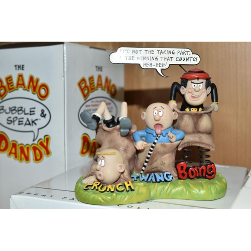 426 - SEVEN BOXED LIMITED EDITION ROBERT HARROP DESIGNS 'THE BEANO AND DANDY BUBBLE & SPEAK' SCULPTURES, c... 