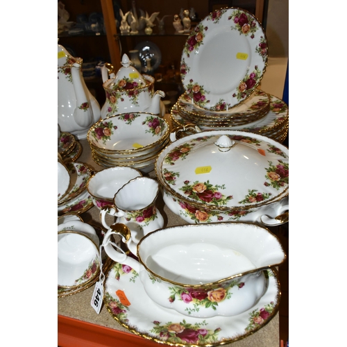 446 - A ROYAL ALBERT 'OLD COUNTRY ROSES' PATTERN TEA AND COFFEE SET, comprising coffee pot, cream jug, sug... 