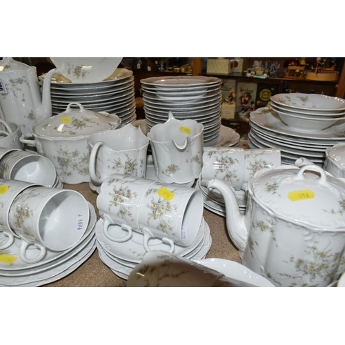 456 - A ROSENTHAL CLASSIC ROSE BELVEDERE PATTERN DINNER SET, Monbijon shape comprising ten soup dishes, th... 