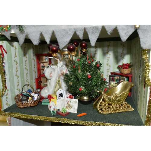 467 - A COLLECTION OF OPEN FRONTED TABLE TOP ROOM DIORAMAS, themes include Egyptian, Art, Christmas, Libra... 