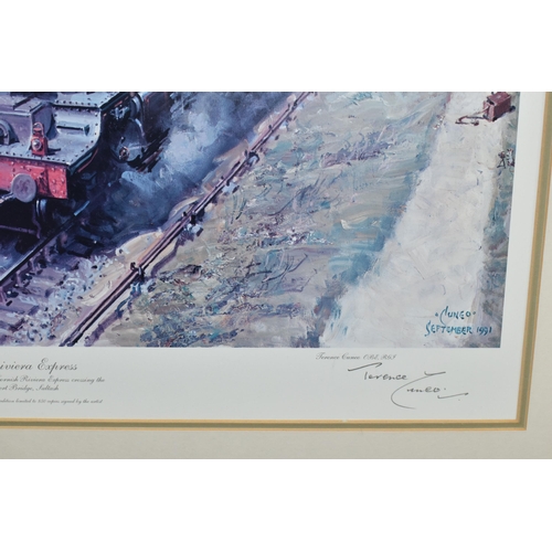 481 - TERENCE CUNEO (1907-1996) 'CORNISH RIVIERA EXPRESS', a limited edition lithographic print from an ed... 