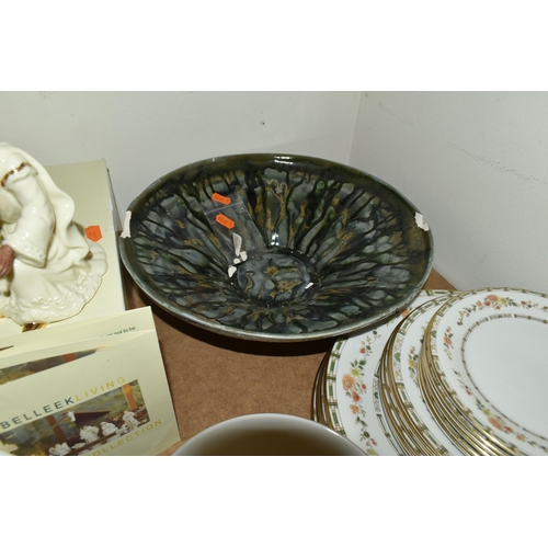 508 - A ROYAL DOULTON 'MOSAIC GARDEN' PATTERN DINNER SET, comprising a circular covered tureen, six dinner... 