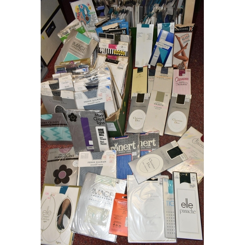 522 - THREE BOXES OF NEW AND UNUSED LADIES STOCKINGS AND PANTY HOSE, to include approximately two hundred ... 