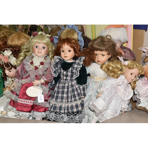 547 - A GROUP OF COLLECTORS DOLLS, various manufacturers including Leonardo Collection, together with a co... 