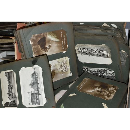 553 - TWO BOXES OF EPHEMERA to include a large collection of early-mid 20th century family photographs and... 