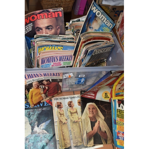 588 - THREE BOXES OF MAGAZINES, mainly from the 1960s to 1980s, with a few earlier issues, titles to inclu... 