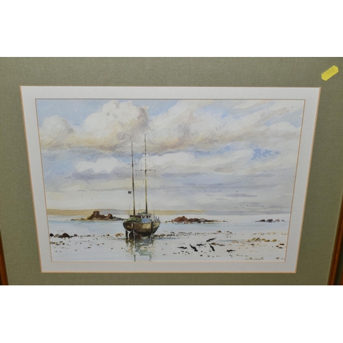 598 - A SMALL QUANTITY OF PAINTINGS AND PRINTS ETC, to include two watercolour landscapes signed and dated... 