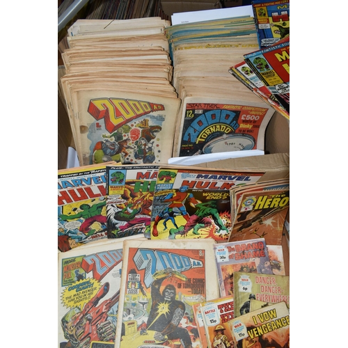 620 - NINE BOXES OF COMICS AND FANTASY BOOKS ETC, to include Marvel Hulk, Spiderman, Avengers and Star War... 