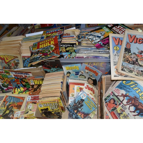 620 - NINE BOXES OF COMICS AND FANTASY BOOKS ETC, to include Marvel Hulk, Spiderman, Avengers and Star War... 