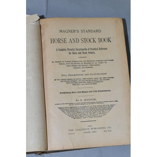 625 - MAGNER'S STANDARD HORSE AND STOCK BOOK BY D. MAGNER, published by The Saalfield Publishing Co 1903