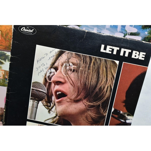 639 - JOHN LENNON, a Capitol Records import of the album 'Let it Be' with  handwriting on the cover 'Here'... 