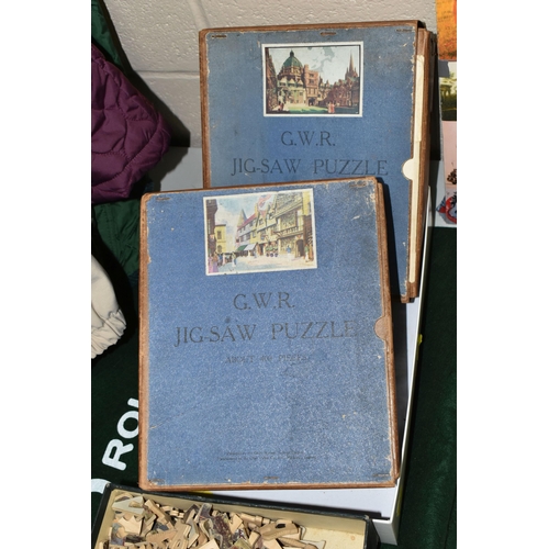 643 - TWO BOXED CHAD VALLEY GREAT WESTERN RAILWAY JIGSAW PUZZLES, Harvard House, Stratford upon Avon and B... 