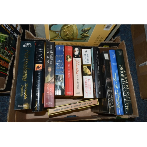 677 - FOUR BOXES OF LATE 20TH / EARLY 21ST CENTURY BOOKS ETC, subjects include French Royal history, Briti... 