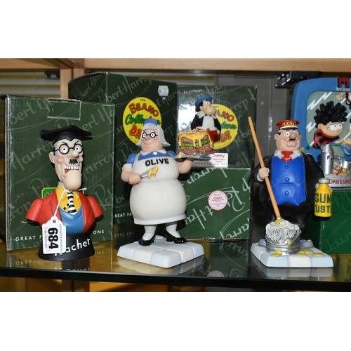 684 - ELEVEN MAINLY BOXED ROBERT HARROP DESIGNS 'THE BEANO AND DANDY COLLECTION' FIGURES, comprising Rober... 