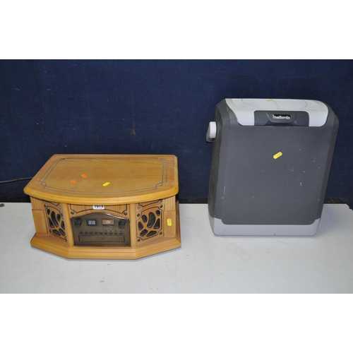 1075 - A PHONOGRAPH GF665 MUSIC CENTER (PAT pass and working), along with a Halfords cooler (UNTESTED)