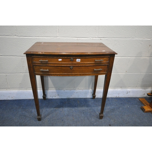 1283 - AN EARLY TO MID 20TH CENTURY OAK CUTLERY CABINET, with two drawers, width 78cm x depth 47cm height 7... 