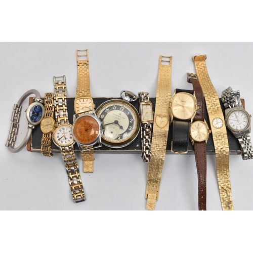 134 - AN ASSORTMENT OF WATCHES, to include an 'Ingersoll Ltd' triumph pocket watch, a ladys 'Jaquet-Droz',... 