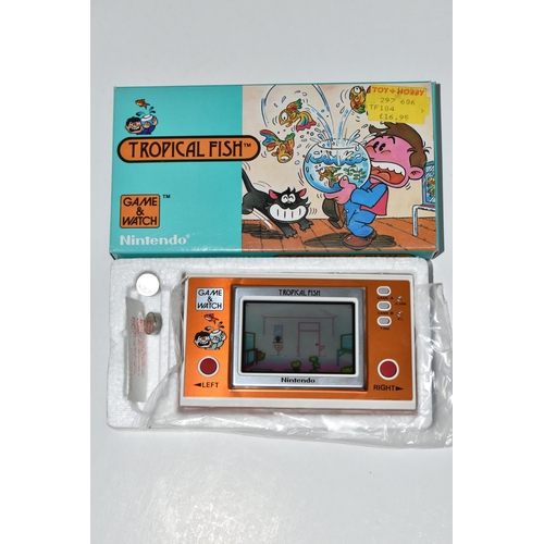 TROPICAL FISH GAME & WATCH BOXED, box only contains minor wear and