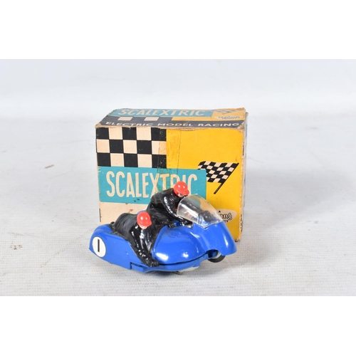 TWO BOXED TRI-ANG SCALEXTRIC HURRICANE MOTORBIKE AND SIDECAR, No.B