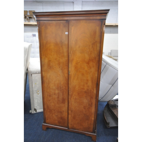 1484 - A TITCHMARSH AND GOODWIN MAHOGANY DOUBLE DOOR WARDROBE, width 97cm x depth 57cm x height 191cm (cond... 