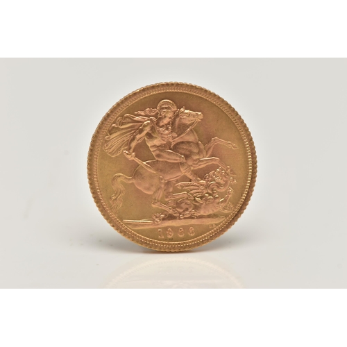 24 - AN ELIZABETH II FULL GOLD SOVEREIGN COIN, depicting George and the Dragon dated 1966, approximate di... 