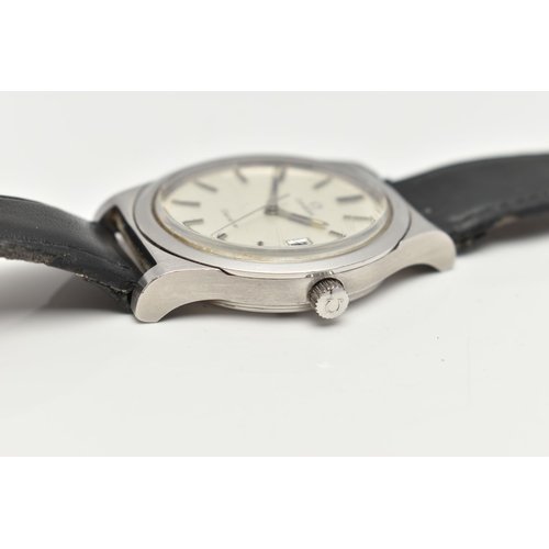 55 - AN 'OMEGA' WRISTWATCH, automatic movement, round grey dial, signed 'Omega Geneve', baton markers, da... 