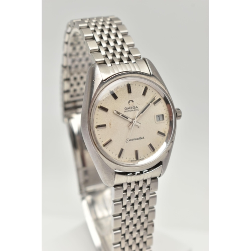 101 - AN 'OMEGA SEAMASTER' WRISTWATCH, automatic movement, round dial signed 'Omega Seamaster' baton marke... 